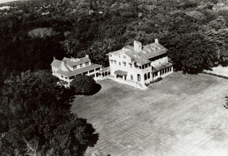 View of the Deering Estate showing the two historic homes ca. 1980s.