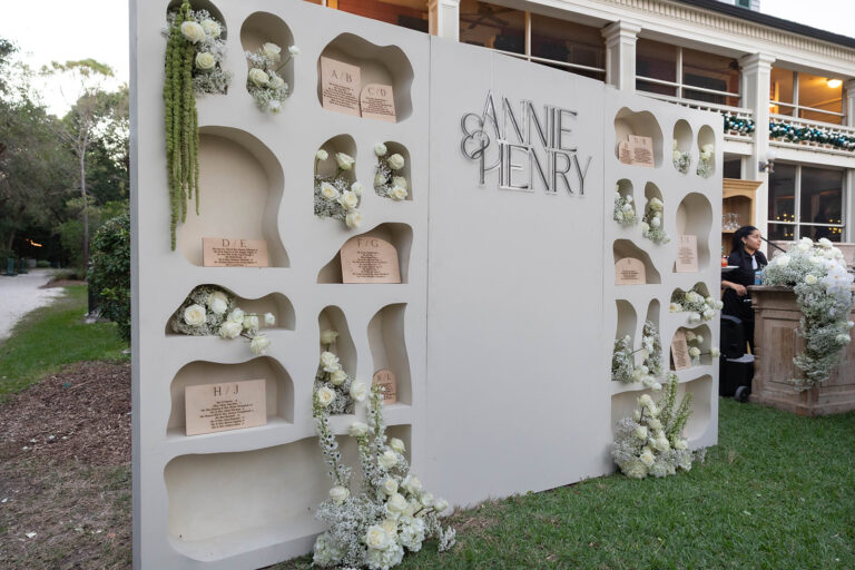 Annie & Henry structure for an event at Deering Estate in Miami, Florida.